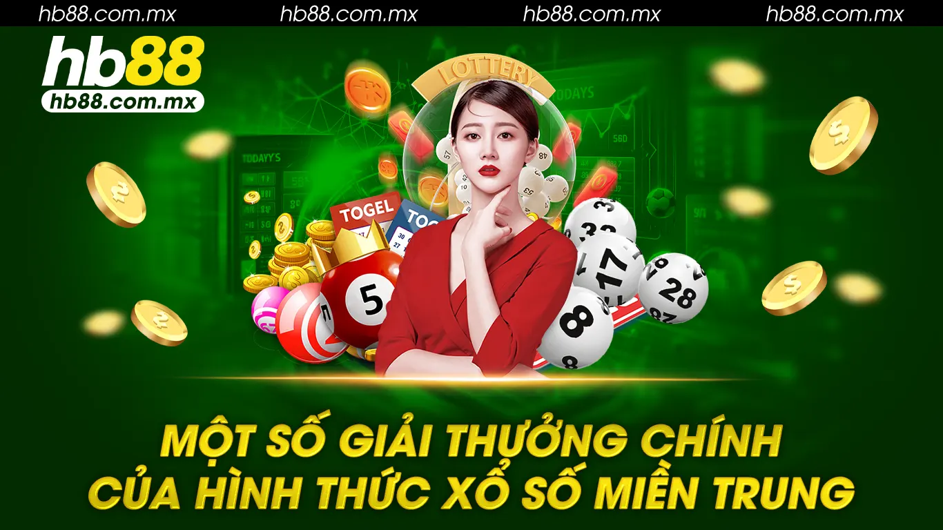 Một số giải thưởng chính của hình thức xổ số miền trung